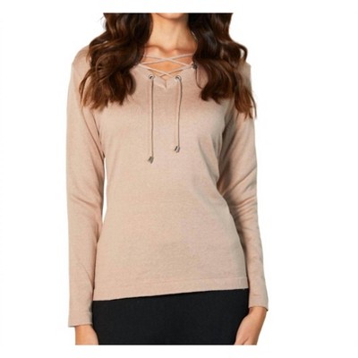 Women's V-Neck Grommet Top - Angel Apparel