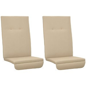 Aghana Digitals Beige Outdoor Swing Cushion Set of 2 with Tufted Back, Secure Ties, Soft Foam - 1 of 4