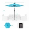 Sonkuki 7.5 ft Outdoor LED Solar Lighted Patio Market Umbrella w/ Push Button Tilt - 2 of 4
