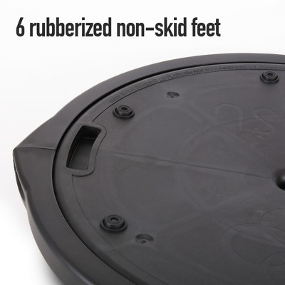 Black Rubberized Non-Skid Balance Trainer for Home Fitness