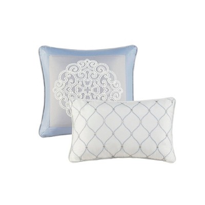 King Gray and Blue Reversible Microfiber Comforter Set