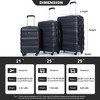 3 Piece Luggage Set,Hardshell Suitcase Set with Spinner Wheels & TSA Lock, Expandable Lightweight Carry On Luggage Suitcase - 3 of 4