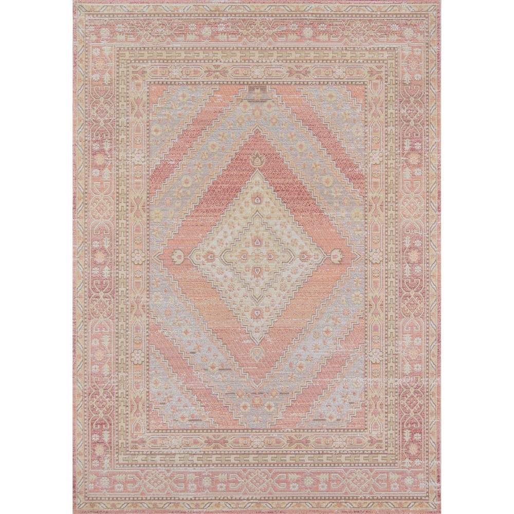 Photos - Area Rug Momeni 9'3"x11'10" Isabella Orla Machine Loomed  Pink: Classic Medallion Pattern, Low Pile, Indoor Use 