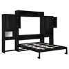 Queen Size Murphy Bed with Desk, Vanity and Cabinets - 3 of 4