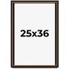 PosterPalooza | Modern Shadow Box 1" Depth Brown Picture Frame - UV Acrylic, Backing, Hanging Hardware - 2 of 4