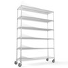 NicBex 82.00" 6-Tier Bookshelf with Wheels & Storage Shelves Bookcases for Living Room Home Office, Gray - 4 of 4