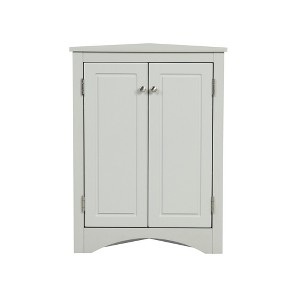 Dolonm Triangle Bathroom Storage Cabinet with Adjustle Shelves, Freestanding Corner Floor Cabinet for Kitchen, Bathroom, Living Room - 1 of 4