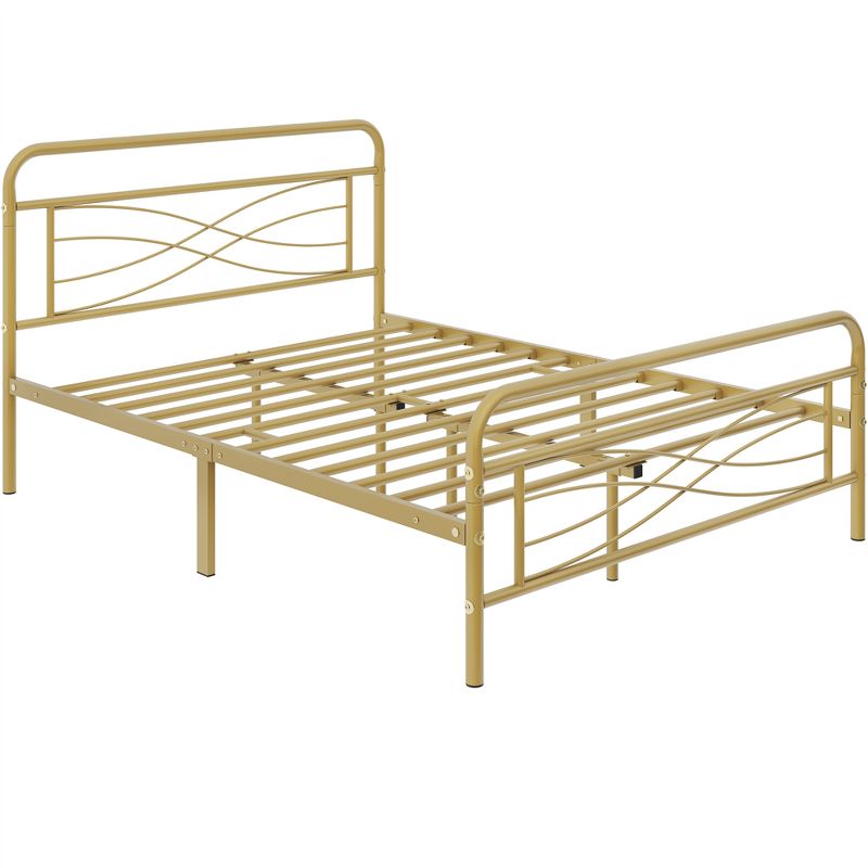 Yaheetech Vintage Metal Bed Frame with headboard, 1 of 12