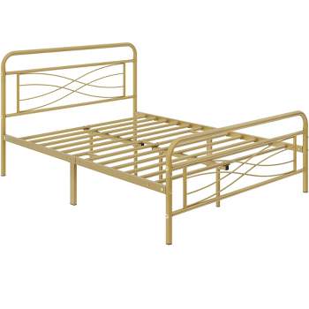 Yaheetech Vintage Metal Bed Frame with headboard