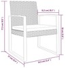 vidaXL Patio Dining Chairs Set of 2, Industrial Style Outdoor Seating, Made with Durable Dark Gray PP Rattan and Powder-Coated Steel Frame - 4 of 4