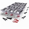 Alpha Living 12 Pack - Disposable Chafing Dish Buffet Set, Welded Body Food Warmers for Parties, 2hr Fuel Cans Complete Set, Half Size Pans - 2 of 4
