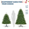 4.5FT/6FT/7.5FT/9FT Christmas Solid Color PVC Hybrid Auto Tree with 8 Light Patterns Pre-Lit Christmas Tree, Switch Foot Pedal, Collapsible Stand - 4 of 4