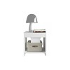GlasFlength Nightstands Modern Nightstand Bedroom Nightstand Bedside Table with Drawer Open Shelf for Living Room, White, 13.9"*15.7"*16.5" - 3 of 4