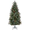 Prelit Flocked Pine Artificial Christmas Tree Clear Lights - National Tree Company - 4 of 4