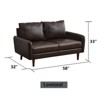 Modern Sofa Leather Couch with Wooden Legs for Living Room Office - 4 of 4