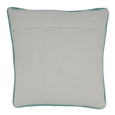 Ethereal Pastel Beaded Flower 16" Cotton Pillow Cover