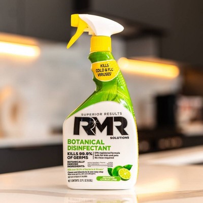RMR Solutions Botanical Disinfectant All-Purpose Cleaners - 32 fl oz: Citrus Scent, Multipurpose Spray Bottle, Tile Floors, Fabric