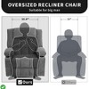 Manual Recliner Chair w/ Heat Massage Widen Overstuffed Oversize Single Sofa Lounge Chair - 3 of 4