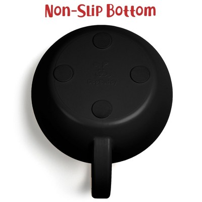 Large Black Non-Slip Dog Bowl with Handle