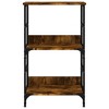 CLIHOME 3-Tier Decorative Bookshelf Open Display Shelves Storage Rack Metal Frame - 3 of 4
