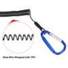Unique Bargains Retractable Coiled Safety Cords Fishing Tool Lanyards with Metal Carabiners 2 Pcs 3.9ft - 3 of 4