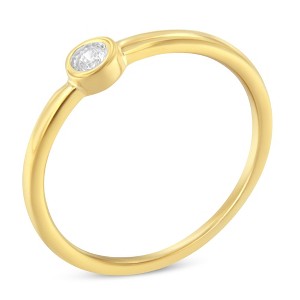 Haus of Brilliance 14K Yellow Gold Plated Silver Miracle Set Diamond Ring - 1 of 4