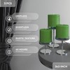 3x3 Pillar Candles Set of 3 - Rustic Unscented No Drip Grass Green Candles for Home Decor, Weddings, Centerpieces - 2 of 4