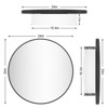 WallBeyond 24" Aluminum Round Door Cabinet Vanity Mirror Black - 3 of 4