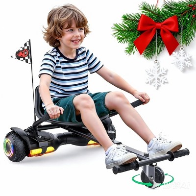 Mastgoal All Terrain Hoverboard, 6.5in Self Balancing Scooter-500W Scooter with LED Lights & Bluetooth Speaker, Max Load 176lbs for Ages 6-12 Kids