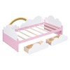 Twin Size Platform Bed with Clouds and 2 Drawers - ModernLuxe - 4 of 4