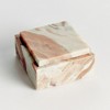 Plum & Post Jaqueline Square Lidded Box Short - Brown/White Marble - 2 of 4