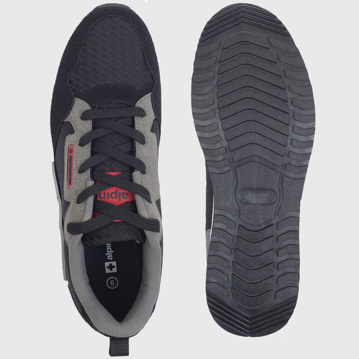 Мужские Alpine Swiss Kurt Mens Classic Retro Sneakers Casual Walking Tennis Shoes BLK 9 M US — фото 2