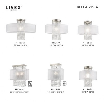 Bella Vista Brushed Nickel 1-Light ADA Compliant Wall Sconce