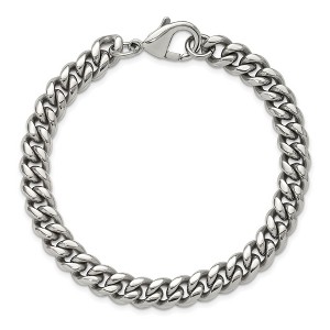Chisel Stainless Steel Polished 8mm 8.5" Curb Link Bracelet - 1 of 4