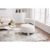 Lyngins Teddy Accent Chairs with Curved Backrest,Upholstered Armless Chairs for Living Room,Bedroom - 2 of 4