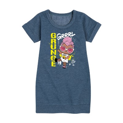 - LOL Surprise! - Grunge Grrrl Graphic Short Sleeve Fleece Dress