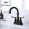 2-Handle 4-Inch Brushed Gold Bathroom Faucet, Bathroom Vanity Sink Faucets with Pop-up Drain and Supply Hoses - 2 of 4