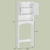 1PC Over-Toilet Cabinet - 24.5"x8.6"x66" with Anti-Tip & Open Shelf - Space Saving Bathroom Organizer - 2 of 4