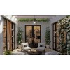 Urban Ambiance Luxury Modern Outdoor Pendant Light,  15.375"H x 7"W,  Midnight Black Finish, UHP1241 - 2 of 4