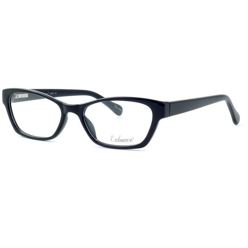 Enhance Optical Designer Reading Glasses EN3903-BLK-49 mm Black Crystal Cateye, 2 of 4