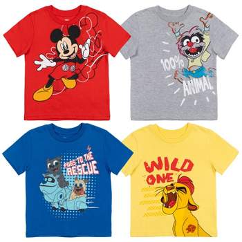 Disney Mickey Mouse Lion Guard Infant Baby Boys 4 Pack Graphic T-Shirts 18 Months