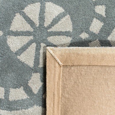 Elegante Gray Hand-Tufted Wool & Viscose 8' x 10' Area Rug