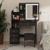 Famapy Makeup Vanity Set with Stool and Mirror 3 Color Touch Light Dressing Table Vanity Dresser - 2 of 4