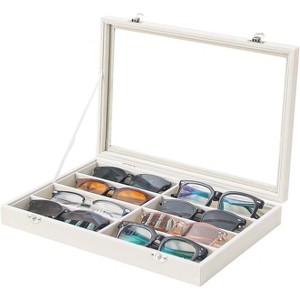 Black Velvet Jewelry Display Tray with Lid, Organizer Storage Case for Necklaces, Bracelets, Rings, and Beads - 1 of 4