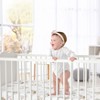 Sweet Jojo Designs Girl Satin Fitted Crib Sheet Deer Floral White Taupe and Pink - 4 of 4