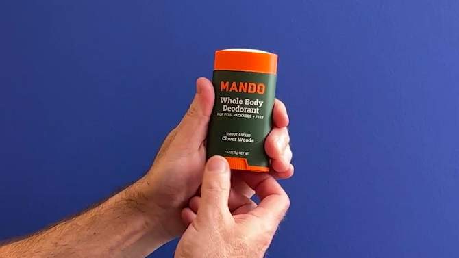 Mando Whole Body Deodorant - Men&#39;s Aluminum-Free Smooth Solid Stick Deodorant - Clover Woods - 2.6oz, 2 of 12, play video