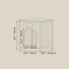Pet House for Small Dogs & Cats, Cedar Indoor Shelter with Elevated Floor, Cabin Style Wooden Dog House, - 2 of 4