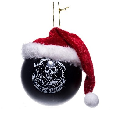 Kurt S. Adler Sons of Anarchy Grim Reaper in Santa Hat Shatterproof Christmas Ornament 3.25"(80mm)