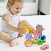 Wooden Animal Stacking Blocks Set, Sorting and Building Montessori Toys for Toddlers Ages 1-4 - 2 of 4