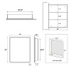Wooakway Recessed or Wall Mount Medicine Cabinet 16 x 24 Inch Bathroom Mirror Cabinet with HD Mirror, Black - 3 of 4